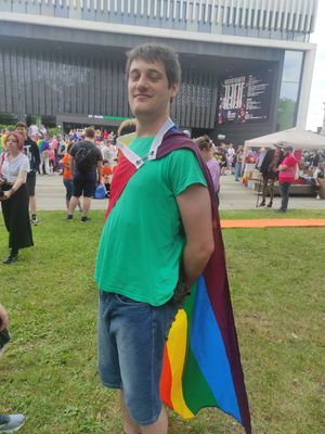 Mache ein Foto mit dem größten Gast.